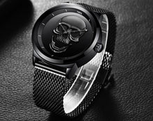 Load image into Gallery viewer, Men's Waterproof Stainless Steel Watch 3D Skull And Fluorescent Hands Unique Design Perfect Gift