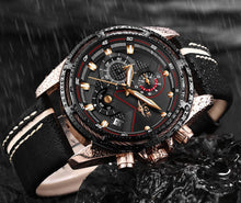 Load image into Gallery viewer, Waterproof Men's Sports Watch With Leather Transparent Belts, Chronometers Day View Perfect Gift