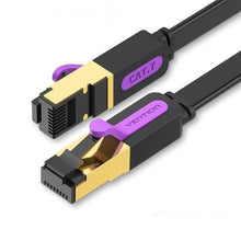 Load image into Gallery viewer, Black Gold Ethernet Cable Cat7 RJ45 Lan Cable SSTP Network Internet Fast LAN Wire Network Gold Plated Patch Cord Cable For PC Router Laptop Cable Ethernet