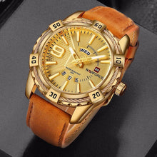 Load image into Gallery viewer, Men's Waterproof Leaghter Watch With Day, Date and Fluorescent Hands Perfect Gift For Your Man