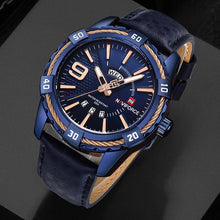 Load image into Gallery viewer, Men's Waterproof Leaghter Watch With Day, Date and Fluorescent Hands Perfect Gift For Your Man