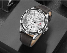 Load image into Gallery viewer, Men's Waterproof Leaghter Watch With Day, Date and Fluorescent Hands Perfect Gift For Your Man