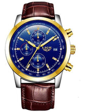 Load image into Gallery viewer, Men's Waterproof Watch With Chronometers Date Display And Fluorescent Pointers Excellent Look Perfect Gift