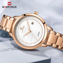 Load image into Gallery viewer, Women's Luxury Waterproof Stainless Steel Modern Watch With Marble Pattern Background
