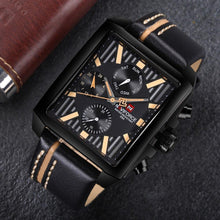 Load image into Gallery viewer, Men's Waterproof Watch With Leather Belt And Chronometers Retro Style Unique Shape Excellent Gift