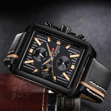 Load image into Gallery viewer, Men's Waterproof Watch With Leather Belt And Chronometers Retro Style Unique Shape Excellent Gift