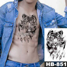 Load image into Gallery viewer, Realistic Temporary Lion Wolf Sticker Tattoo Waterproof Elegant Body Arm Warrior Tattoo For Mens