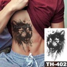 Load image into Gallery viewer, Realistic Temporary Lion Wolf Sticker Tattoo Waterproof Elegant Body Arm Warrior Tattoo For Mens
