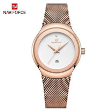 Load image into Gallery viewer, Women's Elegant Stainless Steel Watch With Braided Steel Bracelet Excellent Background Waterproof Wristwatch Unique Design Perfect Gift