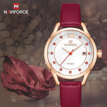 Load image into Gallery viewer, Women's Elegant Watch With Leather Belt And Metal Case Waterproof Wristwatch Excellent Design Perfect Gift