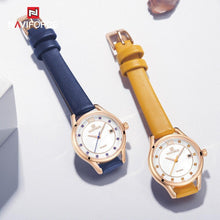 Load image into Gallery viewer, Women's Elegant Watch With Leather Belt And Metal Case Waterproof Wristwatch Excellent Design Perfect Gift