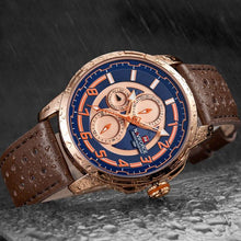 Load image into Gallery viewer, Sport Watches For Man Waterproof Watch Analog Quartz Leather Band Date Calendar Unique Wristwatch Perfect Gift