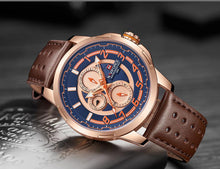Load image into Gallery viewer, Sport Watches For Man Waterproof Watch Analog Quartz Leather Band Date Calendar Unique Wristwatch Perfect Gift