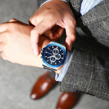 Load image into Gallery viewer, Men's Water Resistant Watch With Chronometers Day View Unique Design Perfect Gift