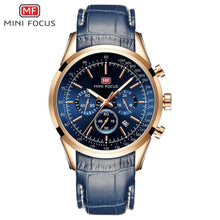 Load image into Gallery viewer, Black Luxury Men Watch Waterproof Multifunction Quartz Wrist Watches Elegant Leather Strap Sport Design