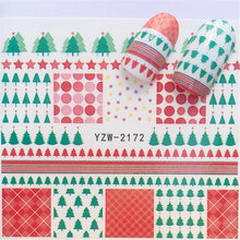 Load image into Gallery viewer, New Christmas Water Decal Nail Art Nail sticker New Year Slider Tattoo Full Cover Santa Claus Snowman Designs Xmas Decals 3D Wave Design Decoration for Women Girls Tape Nail Art Stickers Decal Decoration Nail Art Accessories Decoration Decal