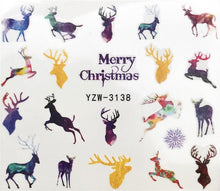 Load image into Gallery viewer, New Christmas Water Decal Nail Art Nail sticker New Year Slider Tattoo Full Cover Santa Claus Snowman Designs Xmas Decals 3D Wave Design Decoration for Women Girls Tape Nail Art Stickers Decal Decoration Nail Art Accessories Decoration Decal