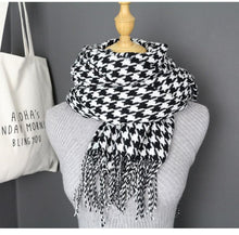 Load image into Gallery viewer, Fashion Winter Long Soft Thick Warm Winter Scarves Lightweight Lady Cashmere Head Wrap Hijab Shawls Elegant White Black Scarf With Tassel For Women