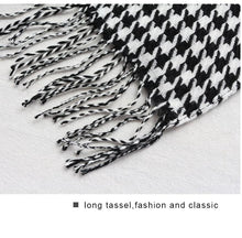 Load image into Gallery viewer, Fashion Winter Long Soft Thick Warm Winter Scarves Lightweight Lady Cashmere Head Wrap Hijab Shawls Elegant White Black Scarf With Tassel For Women