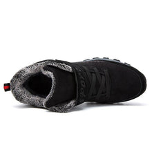 Load image into Gallery viewer, Waterproof Winter Mens Boots With Fur Warm Snow Mens Womens Boots Winter Work Casual Shoes High Top Winter Snow Boots Warm Fur Lined Winter Water-Resistan Ankle Booties