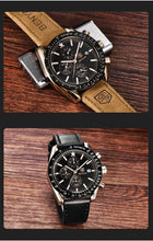Load image into Gallery viewer, Luxury Men Stainless Steel Quartz Watch Accurate Timing Waterproof Analog Chronograph Men's Quartz Watches
