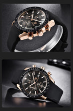 Load image into Gallery viewer, Luxury Men Stainless Steel Quartz Watch Accurate Timing Waterproof Analog Chronograph Men's Quartz Watches