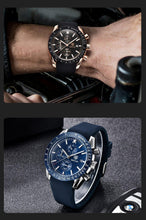 Load image into Gallery viewer, Luxury Men Stainless Steel Quartz Watch Accurate Timing Waterproof Analog Chronograph Men's Quartz Watches