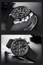 Load image into Gallery viewer, Luxury Men Stainless Steel Quartz Watch Accurate Timing Waterproof Analog Chronograph Men's Quartz Watches