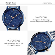 Load image into Gallery viewer, New Women Fashion Watches Luxury Quartz Waterproof Wrist Watch Gold Stainless Steel Mesh Elegant Design For Women