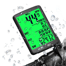 Load image into Gallery viewer, Wireless Bike Computer Rainproof Speedometer Odometer Stopwatch Wireless Waterproof Bicycle Cycle Speedometer And Odometer With Automatic Wake-up Backlight Motion Sensor LCD Display
