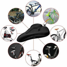 Load image into Gallery viewer, 3D Soft Thickened Bicycle Seat Breathable Bicycle Saddle Seat Cover Comfortable Foam Seat Extra Soft Gel Bicycle Seat Cover Soft Silicone Padded Bike Saddle Cover Upgraded Bicycle Seat