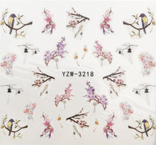 Load image into Gallery viewer, Designer Water Transfer Tips Nail Art Pink Rose Flower Sticker Decals Women Beauty Wedding Nails Love Nail Art Decoration Pop Art Nail Stickers Sexy Girl Designs Comics Water Transfer Decals Manicure DIY Lips Nail Art Decorations Slider Nail Art Stickers