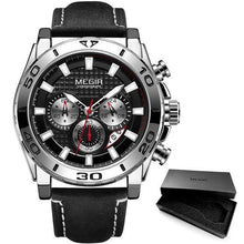 Load image into Gallery viewer, Men's Sports Multifunctional Quartz Watches Elegant Leather Strap Waterproof Modern Wristwatch For Men