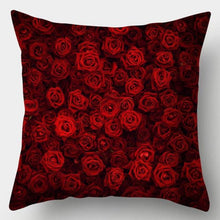 Load image into Gallery viewer, Valentines Day Red Heart And Flowers Pillow Cover Decorative Cushion Case Home Decor Sofa Couch Bedroom Car Flower Pillow Covers Love Pillow Covers Decorative Linen Square Throw Pillow Covers Couple Cushion Cases Home Decor for Sofa Bedroom Car 45x45cm