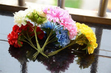 Load image into Gallery viewer, 6pcs Silk Stamen Artificial Flower Bouquet Wedding Party Decoration Handmade Wreath Gift Scrapbooking Craft Fake Flowers