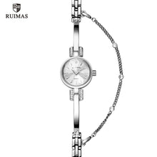 Load image into Gallery viewer, Luxury Small Silver Women Watch Modern Bracelet Wristwatch Quartz Waterproof Mini Round Design