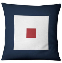 Load image into Gallery viewer, Navigation Navy Blue Nautical Shell Starfish Linen Pillow Cover Blue Anchor Navigation Anchor Sailboat Pillowcase Marine Cushion Cover Sofa Home Decorative Cushion Cover For Home