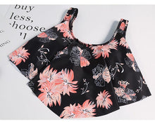 Load image into Gallery viewer, Women High Waist Bikini Plus Size Swimwear Summer Swimsuit Beach Bathing Suit Ruffle Bikini Floral Printed Ruffle High Waist Bikini Set Women's Tummy Control Bathing Suit Swimsuit Flounce Peplum