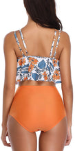 Load image into Gallery viewer, Women High Waist Bikini Plus Size Swimwear Summer Swimsuit Beach Bathing Suit Ruffle Bikini Floral Printed Ruffle High Waist Bikini Set Women's Tummy Control Bathing Suit Swimsuit Flounce Peplum