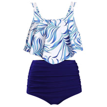 Load image into Gallery viewer, Women High Waist Bikini Plus Size Swimwear Summer Swimsuit Beach Bathing Suit Ruffle Bikini Floral Printed Ruffle High Waist Bikini Set Women's Tummy Control Bathing Suit Swimsuit Flounce Peplum