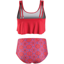 Load image into Gallery viewer, Women High Waist Bikini Plus Size Swimwear Summer Swimsuit Beach Bathing Suit Ruffle Bikini Floral Printed Ruffle High Waist Bikini Set Women's Tummy Control Bathing Suit Swimsuit Flounce Peplum