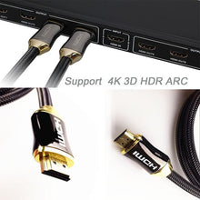 Load image into Gallery viewer, 4K Display Port To HDMI Cable Adapter HDMI To HDMI Cable High Speed 2.0 Golden Plated Connection Cable Cord Compatible For UHD FHD
