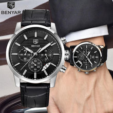 Load image into Gallery viewer, Luxury Men's Business Watches Fashion Watch Waterproof For Men's Casual Sport Leather Strap