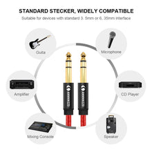 Load image into Gallery viewer, Balanced Signal 6.35mm 1/4 Inch Stereo Cable Jack For Guitar Amplifier Keyboard Professional Instrument Speaker