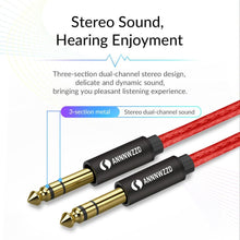 Load image into Gallery viewer, Balanced Signal 6.35mm 1/4 Inch Stereo Cable Jack For Guitar Amplifier Keyboard Professional Instrument Speaker