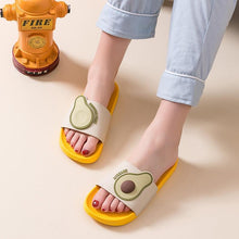 Load image into Gallery viewer, Women Men Summer Slippers Casual Sandals Beach Slides Fruits Avocado Flip Flops Non-Slip Soft Sole Bathroom Shoes Open Toe Soft Slippers Non-Slip Soft Shower Spa Bath Pool Gym House Sandals
