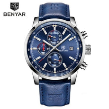 Load image into Gallery viewer, Stylish Wrist Watch For Men Genuine Leather Strap Watch Perfect Quartz Movement And Scratch Resistant Analog Chronograph Business Watches