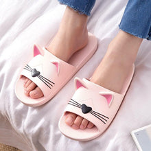 Load image into Gallery viewer, Women Men Summer Slippers Slide Sandals Beach Flip Flops Cats Thick Bottom Couple Boys Girls Comfort Shoes Fashion Outdoor Slides Beach Pool Gym House Slipper