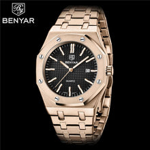 Load image into Gallery viewer, Men's Fashion Watch Luxury Men Stainless Steel Band Quartz Watch Analog Waterproof Sports Military Watches