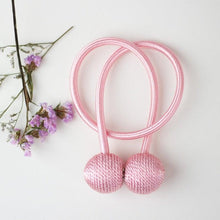 Load image into Gallery viewer, Magnetic Curtain Tieback Buckle Strap Holdbacks Magnet Clip For Curtain Rod Tie Backs Hanging Belts Rope Accessories Upgraded Curtain Buckles European Style Decorative Weave Rope Curtain Holdbacks Holder For Window Decor Curtain Clips Rope Straps Magnet
